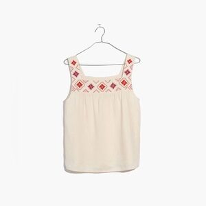 Madewell Embroidered Island Tank Top Vintage Lace XS